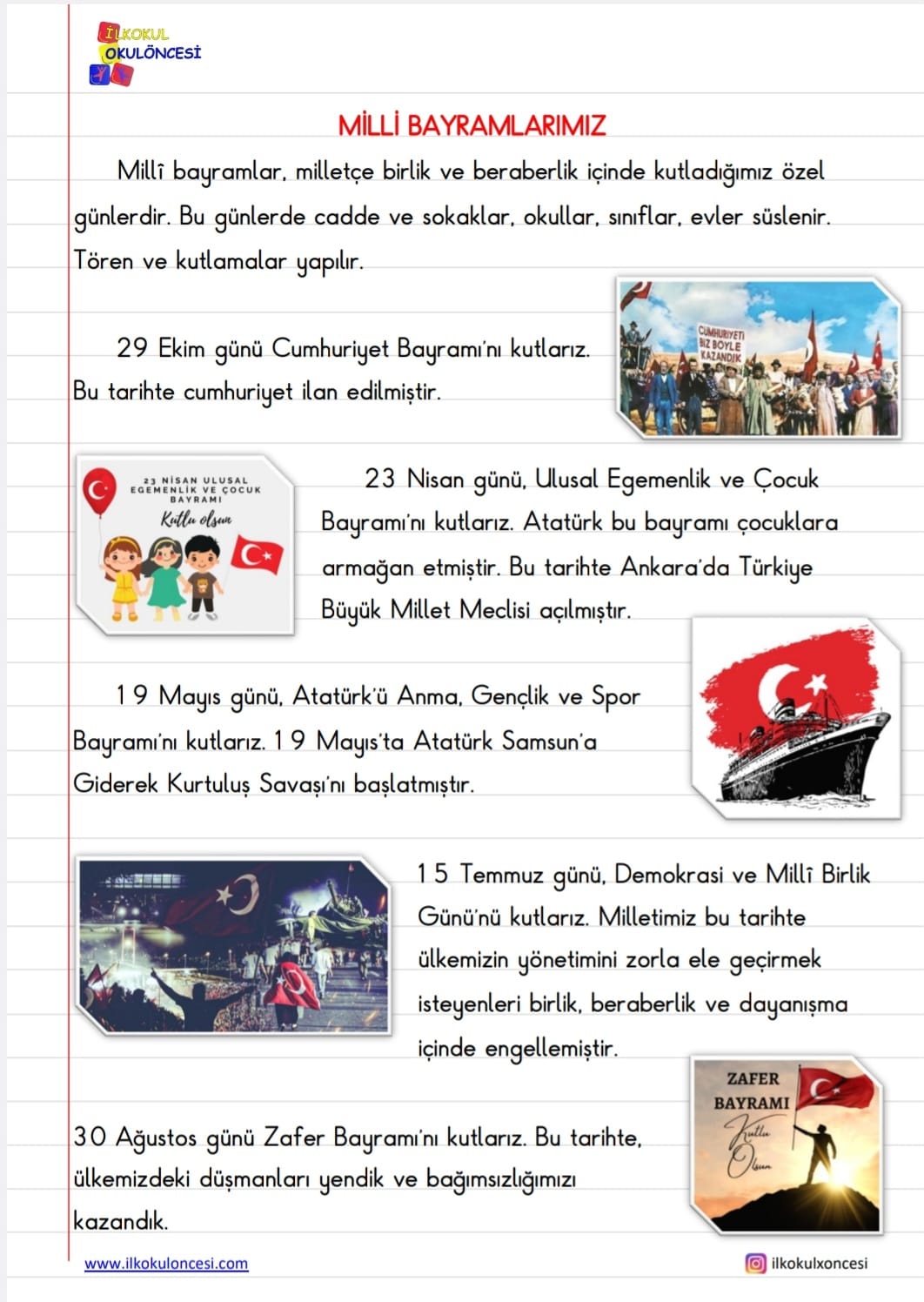 Milli Bayramlarımız